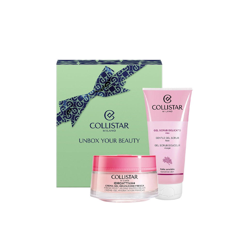 Idroattiva+ Crema-Gel Idratazione Fresca + Gel Scrub Delicato Cofanetto Regalo_8015150009454_Collistar