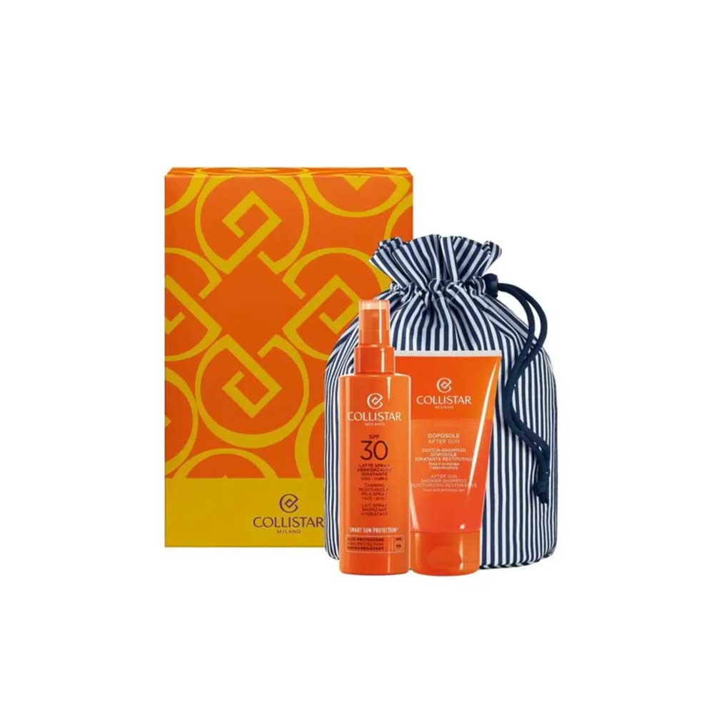 Latte Spray Abbronzante Idratante Viso e Corpo SPF30 Kit Regalo_8015150006606_Collistar