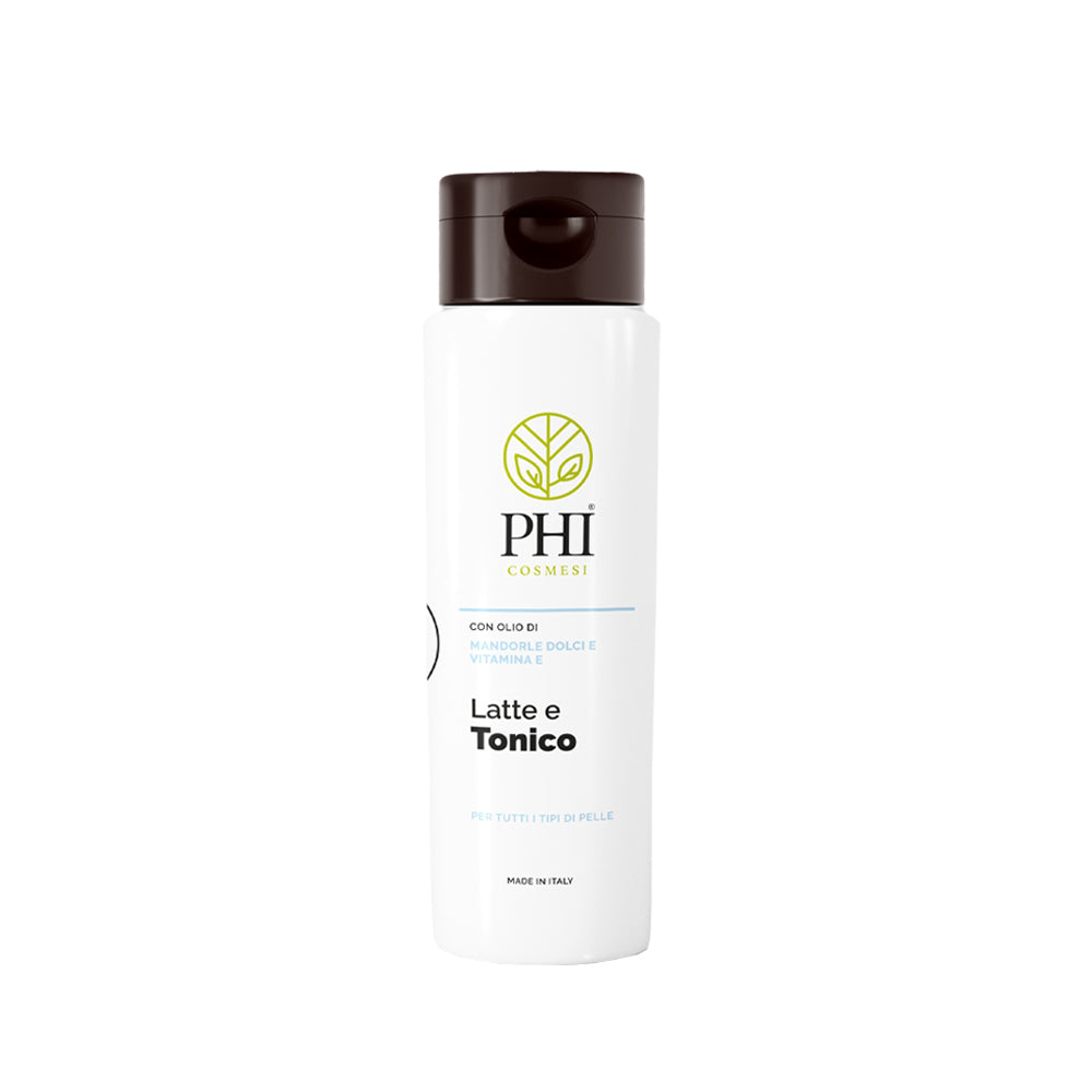 Latte e tonico con Olio di Mandorle Dolci e Vitamina E_8052570990191_Phi Professional Beauty