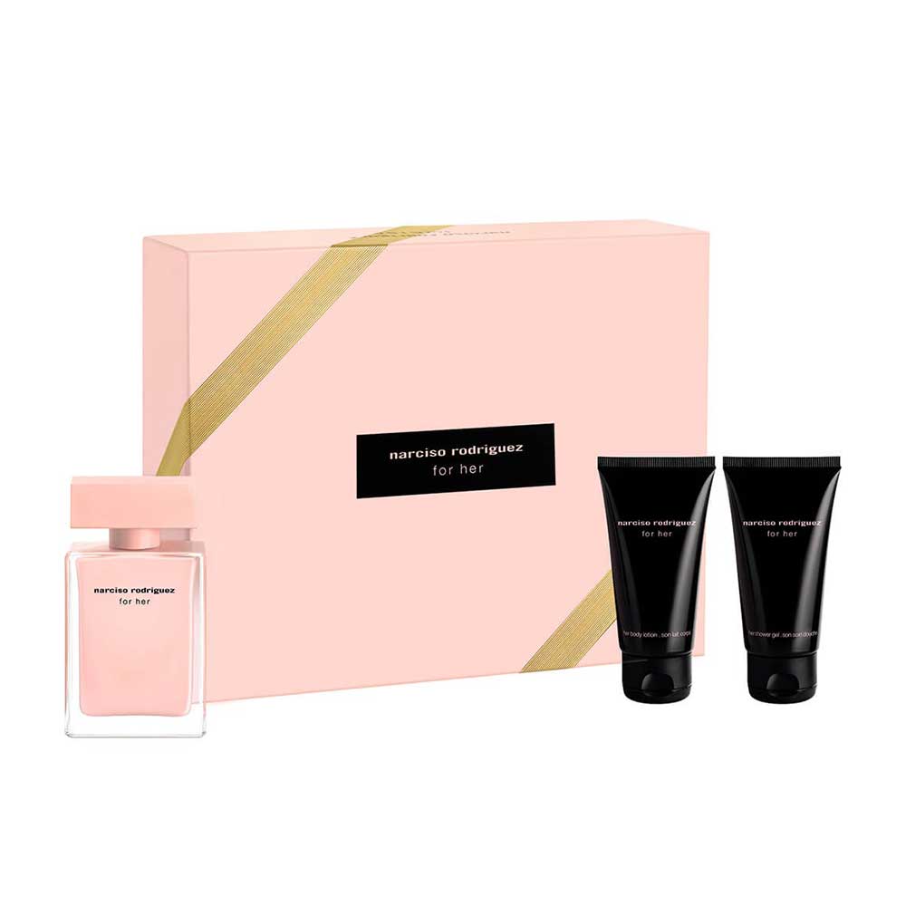Narciso Rodriguez For Her Eau de parfum Cofanetto regalo con Latte Corpo e Docciaschiuma_3423473055853_Narciso Rodriguez