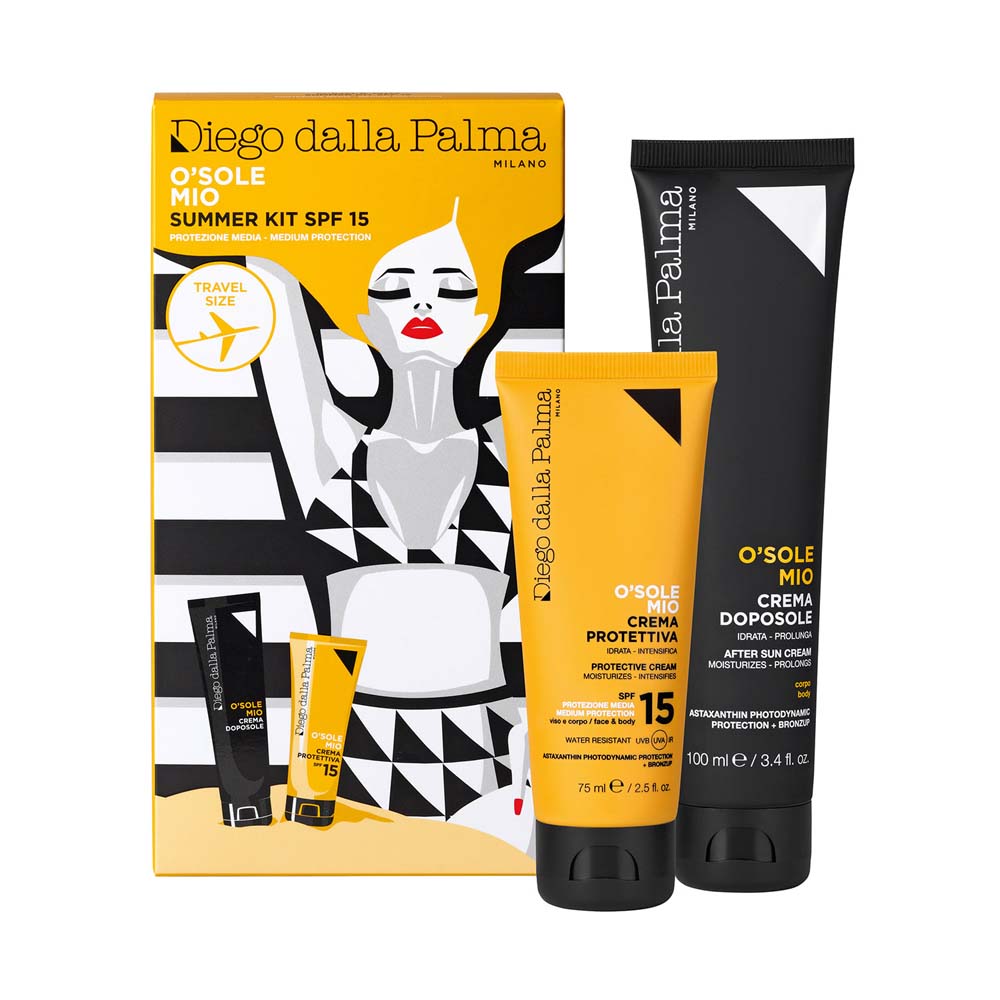 O'sole Mio - Kit Solare Spf15 Media Protezione - Crema Spf 15 Travel Size + Doposole Travel Size_8017834868043_Diego Dalla Palma