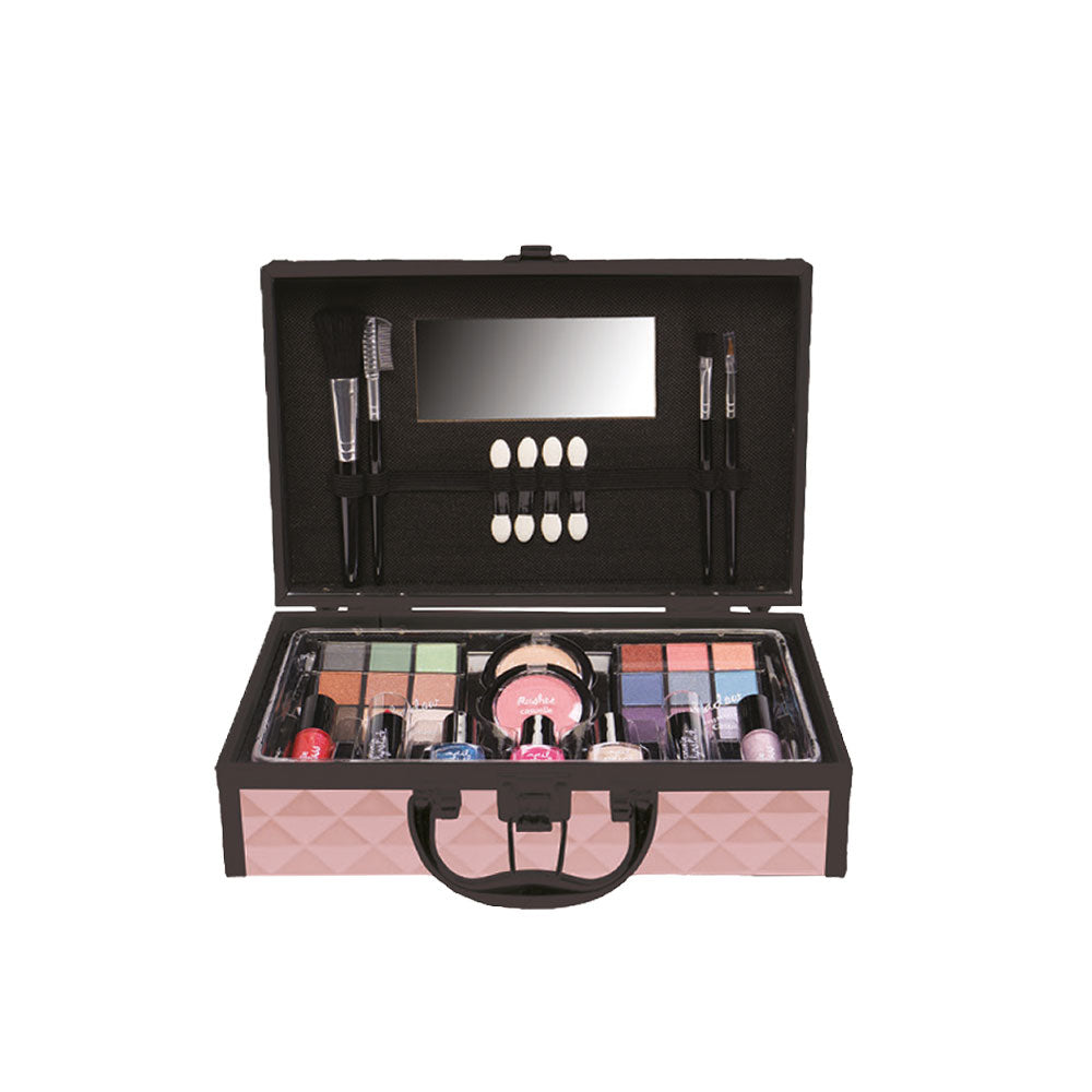 Beauty case S tessuto tecnico glitter nero