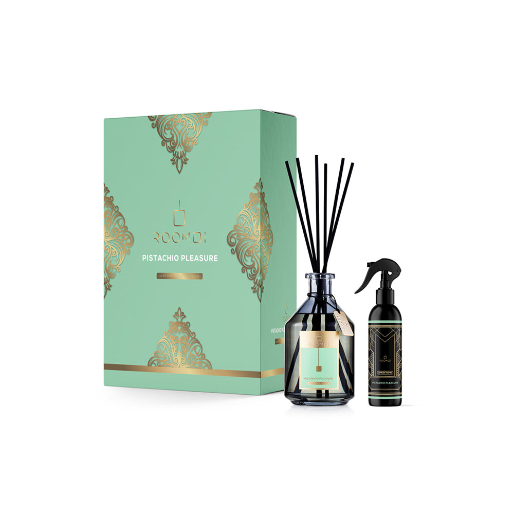Pistachio Pleasure Profumo per Ambiente + Spray Home Kit Regalo_8055035742625_Roomoi