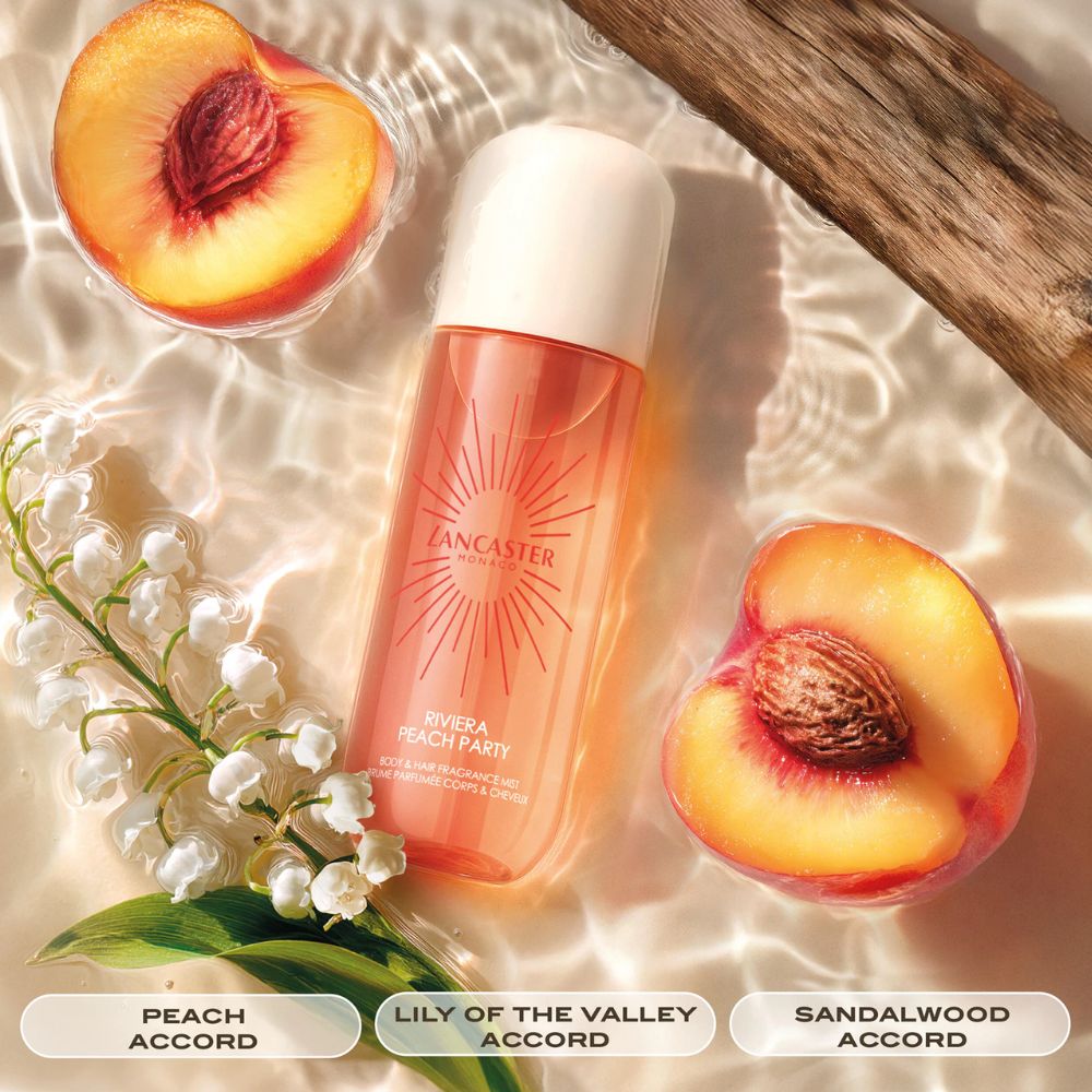 Riviera Peach Party Body & Hair Fragrance Mist_3616306407282_Lancaster-2