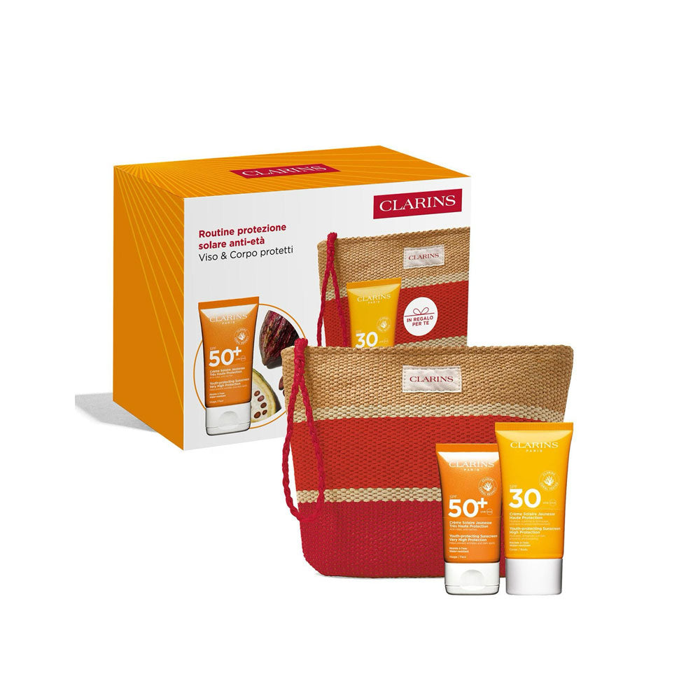 Routine protezione solare anti-età Kit Protezione Viso e Corpo Protetti_3666057401503_Clarins