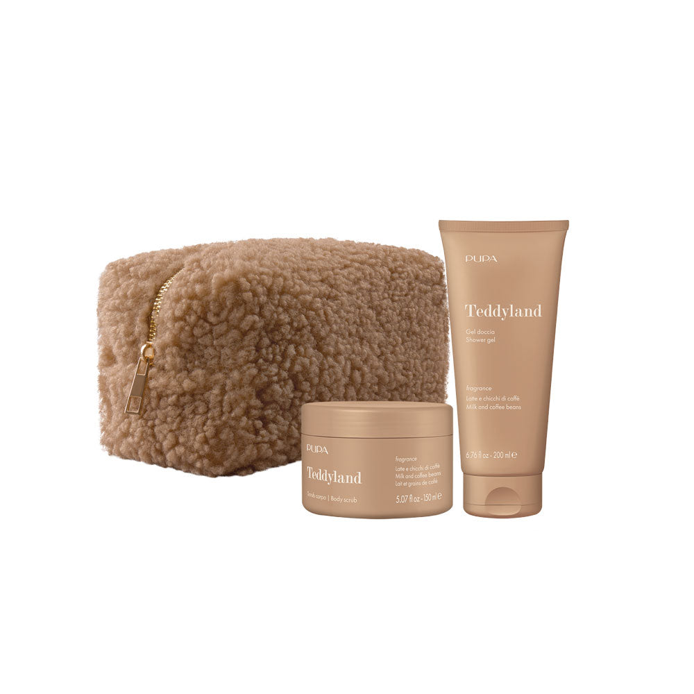 Teddyland Latte e chicchi di caffè Kit con Scrub Corpo_8011607393282_Pupa