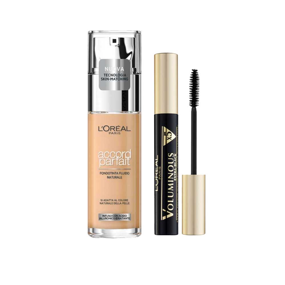 Accord Parfait Fondotinta + Mascara Voluminous_8054800582183_L'Oreal