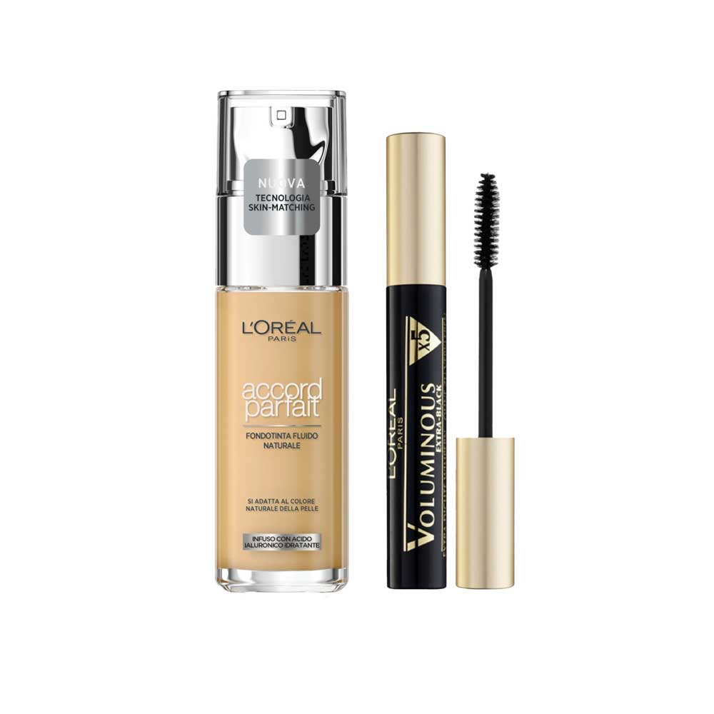 Accord Parfait Fondotinta + Mascara Voluminous_8054800582220_L'Oreal