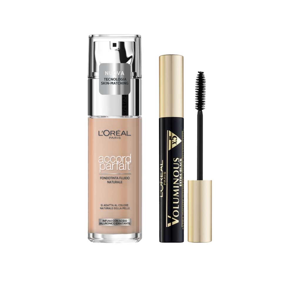 Accord Parfait Fondotinta + Mascara Voluminous_8054800582268_L'Oreal