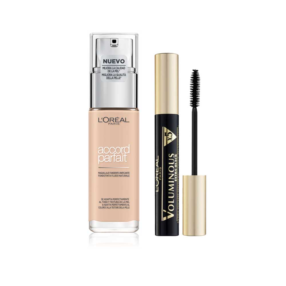 Accord Parfait Fondotinta + Mascara Voluminous_8054800582312_L'Oreal