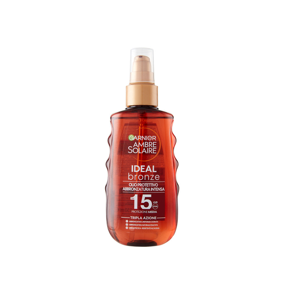 Ambre Solaire Ideal bronze Olio spray SPF15_3600542596985_Garnier