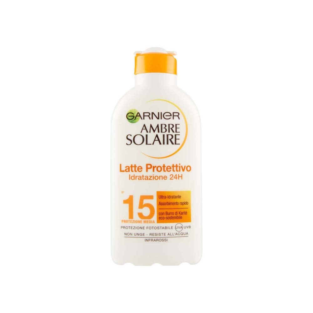 Ambre Solaire Latte Protettivo Idratazione 24h SP15_8001960123411_Garnier