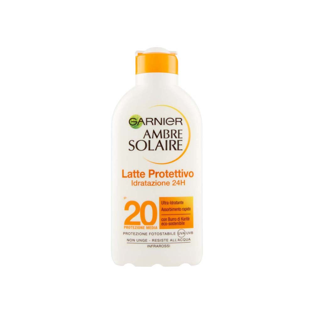 Ambre Solaire Latte Protettivo Idratazione 24h SPF20_3600540097385_Garnier