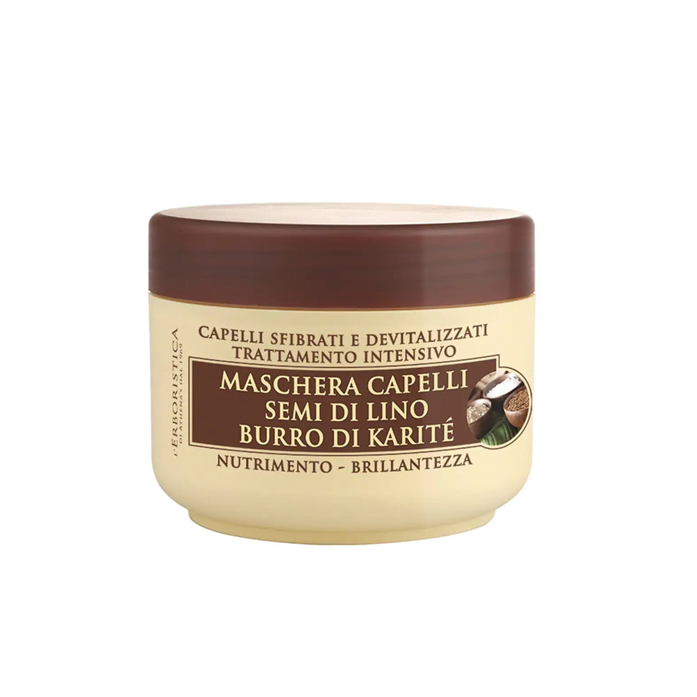Maschera capelli ai Semi di Lino e Burro di Karitè_8002842170165_L'Erboristica