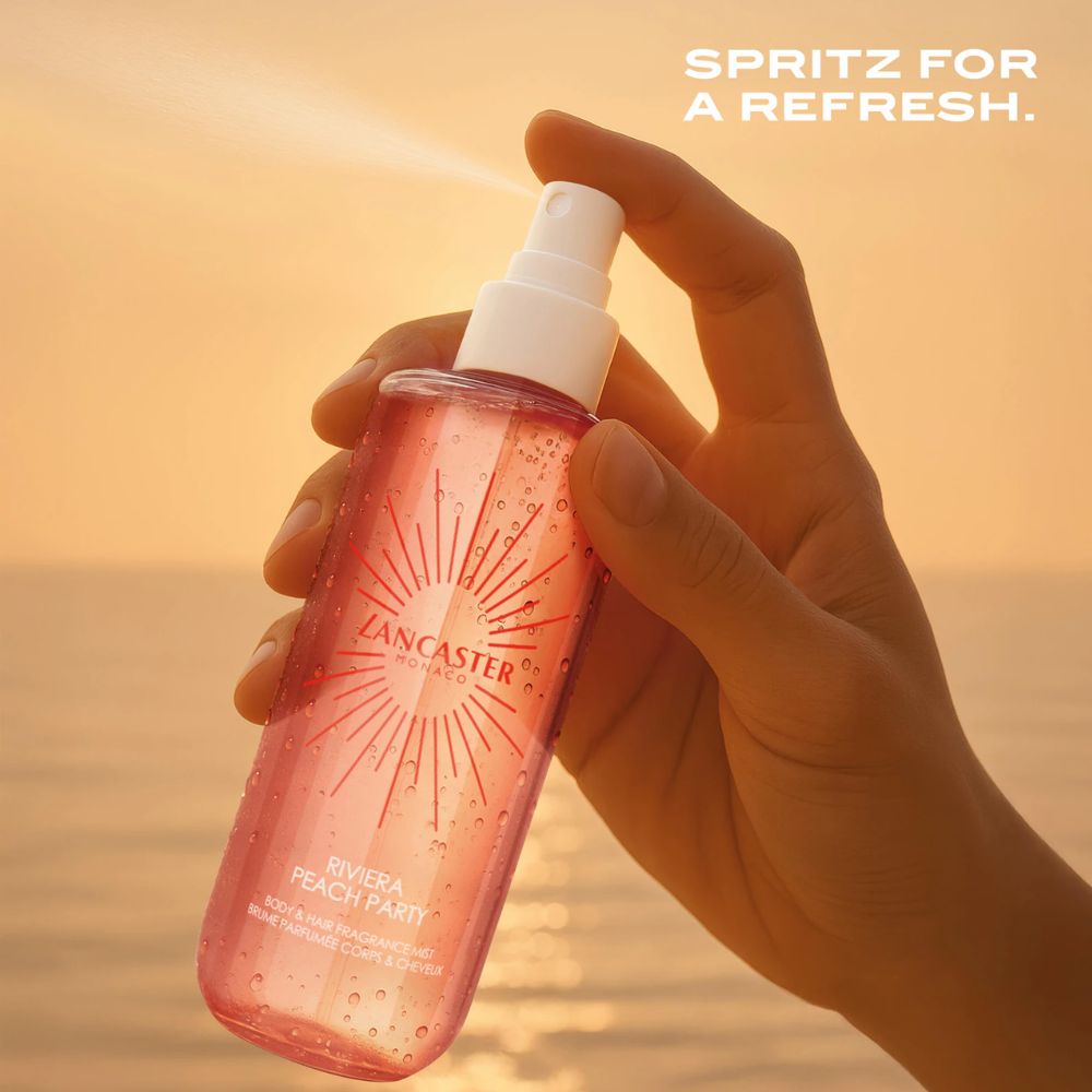 Riviera Peach Party Body & Hair Fragrance Mist_3616306407282_Lancaster-4