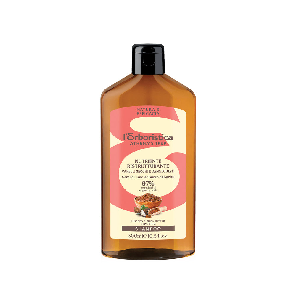 Shampoo Riparatore ai Semi di Lino e Burro di Karitè_8002842170158_L'Erboristica