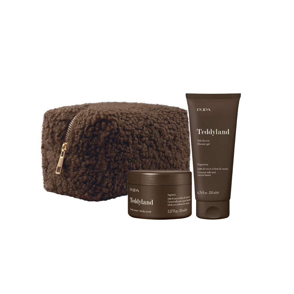 Teddyland Latte di cocco e fave di cacao Kit con Scrub Corpo_8011607393299_Pupa